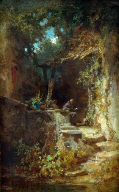 Reading Hermit by Carl Spitzweg